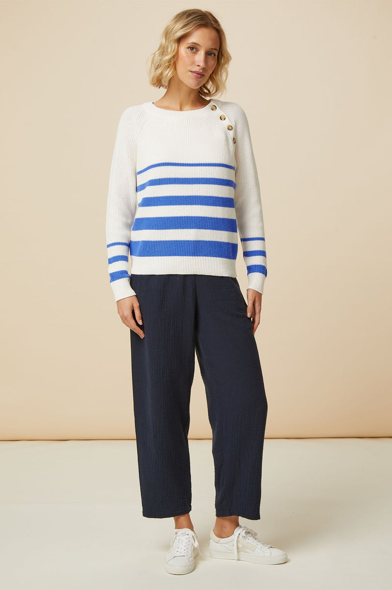 Rhia Jumper | Stripe Ivory/Blue