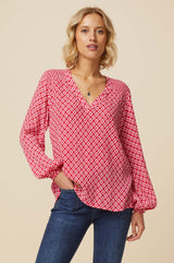 Clea Blouse | Cerise Pink