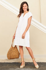 Dori Linen Dress | White