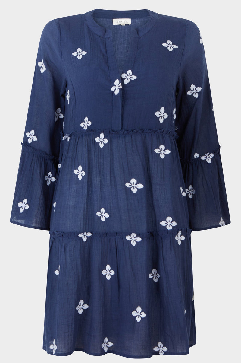 Cristina-Embroidered-Organic-Cotton-Kaftan-Navy-White