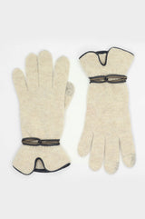 Touchscreen Wool & Cashmere Blend Gloves | Beige/Brown
