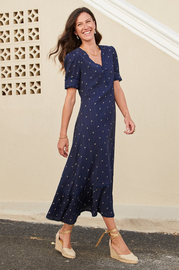 Poppy-Embroidered-Cotton-Dress-Navy