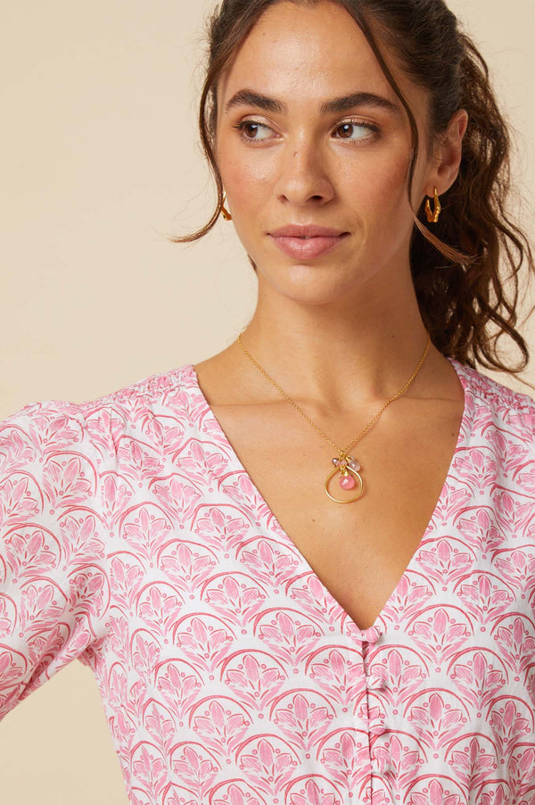 Willow Necklace | Pink Gemstones