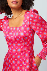 Iyla-Dress-Geo-Bright-Pink