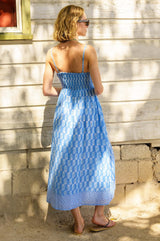 Delsie Dress | Rose Paisley Blue