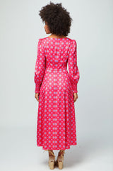 Iyla-Dress-Geo-Bright-Pink