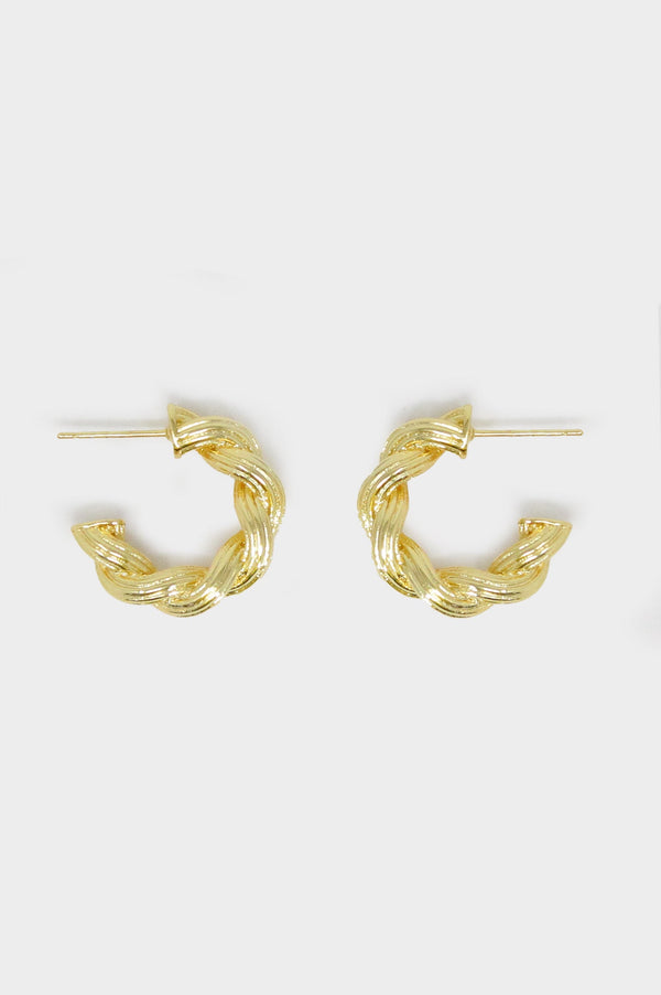 Chunky Swirl Hoops | Gold