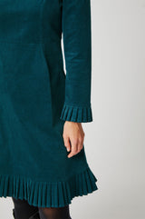 Vivienne Stretch Corduroy Short Dress | Teal