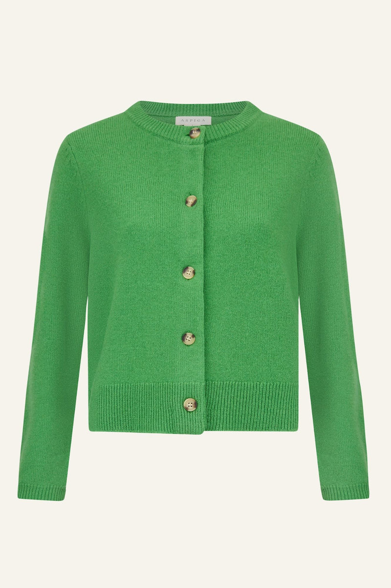 Merino Wool Brittany Cardigan | Green