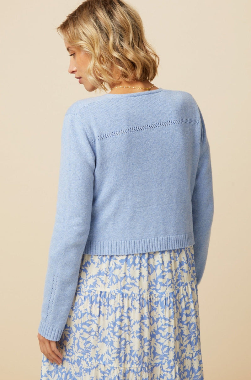 Edge To Edge Cardigan | Pale Blue