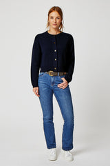 Merino Wool Brittany Cardigan | Navy