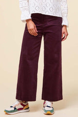 Kendal Cropped Corduroy Trouser | Burgundy