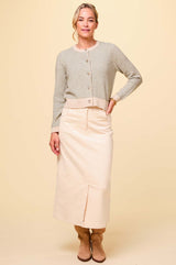 Mallory Corduroy Skirt | Cream