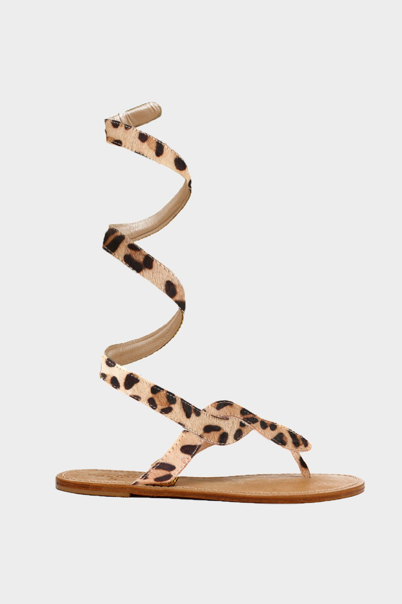 Cobra Wrap Sandals | Leopard - Aspiga