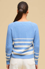 Rhia Jumper | Stripe Cornflower/Ivory