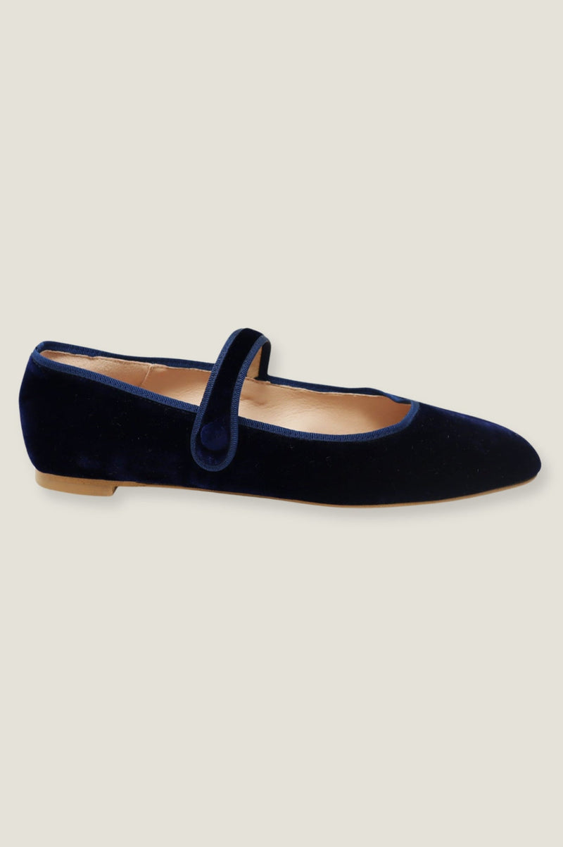 Velvet Mary Jane | Navy