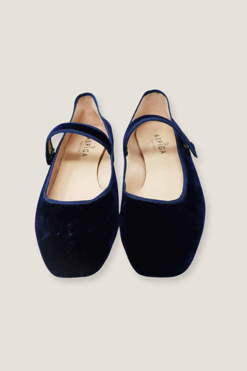 Velvet Mary Jane | Navy