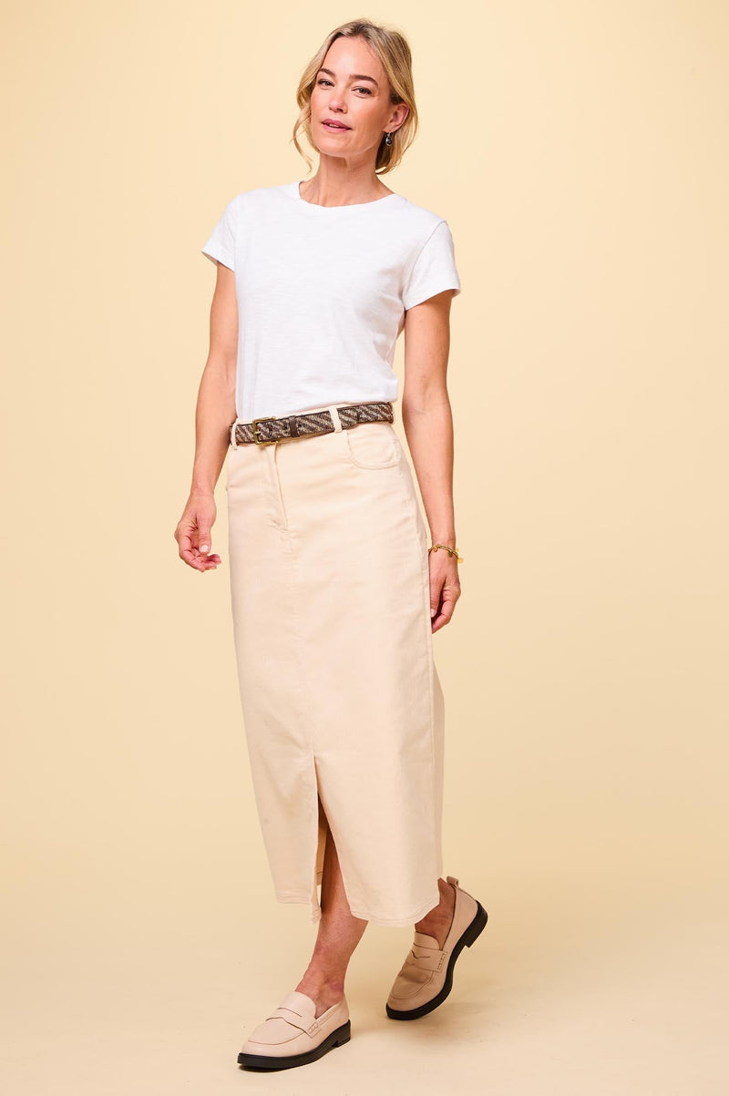 Mallory Corduroy Skirt | Cream