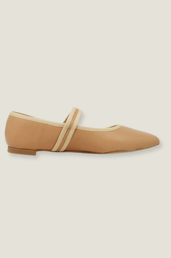 Leather Mary Jane | Camel