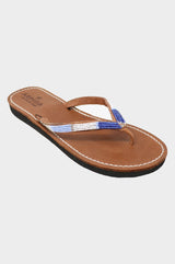 Naisha Soft Sole Sandals | Blue Metallics - Aspiga