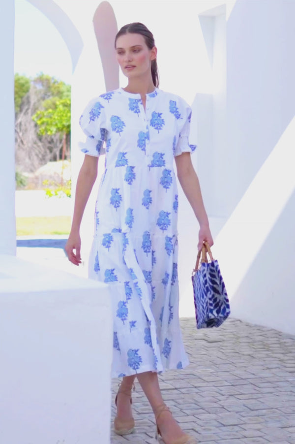 Cordelia Dress | Daliya Buta Blue